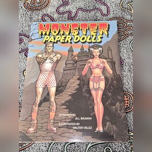 Vintage 1983 Monsters Paper Doll Book Complete Frankenstein Dracula Werewolf